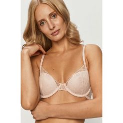 Dkny - Biustonosz. Różowe biustonosze DKNY, w koronkowe wzory, z elastanu. Za 219,90 zł.
