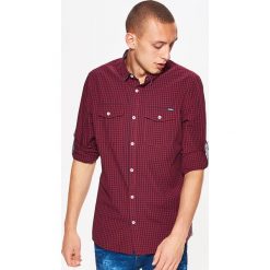 Koszula w drobną kratkę BASIC - Granatowy. Niebieskie koszule męskie marki Cropp, s, w kratkę. Za 69,99 zł.