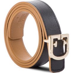 Pasek Damski FURLA - Belvedere 1008960 C CG67 Q26 Onyx. Czarne paski damskie marki Furla, w paski, ze skóry. Za 505,00 zł.