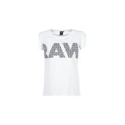T-shirty z krótkim rękawem G-Star Raw RC OLUVA STRAIGHT R T WMN S/S. Białe t-shirty damskie marki G-Star RAW, s, bez wzorów, retro, bez kołnierzyka. Za 103,20 zł.