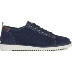 Geox Dayan Tenisówki Niebieski. Niebieskie trampki męskie Geox, bez wzorów, ze skóry, bez zapięcia. Za 462,95 zł.