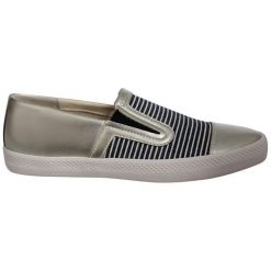 Geox Kobiety Slip-On Giyo B Navy / Lt Srebrny d829fb-0awnf-cf41n (Rozmiar 39). Szare trampki damskie slip on marki Geox. W wyprzedaży za 234,00 zł.