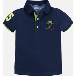 Mayoral - T-shirt dziecięcy 92-134 cm. Niebieskie t-shirty chłopięce marki Mayoral, z nadrukiem, z elastanu, polo. Za 99,90 zł.