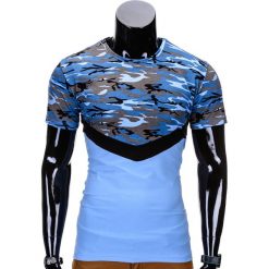 T-SHIRT MĘSKI Z NADRUKIEM MORO S756 - NIEBIESKI. Niebieskie t-shirty męskie z nadrukiem Ombre Clothing, m, z bawełny. Za 24,99 zł.