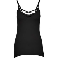 Topy damskie: Must have: top z asymetryczną linią dołu bonprix czarny