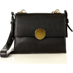 Marco mazzini klasyczna torebka listonoszka crossbody na szerokim pasku czarna. Czarne listonoszki damskie MAZZINI, w paski, ze skóry, eleganckie, bez dodatków. W wyprzedaży za 259,00 zł.