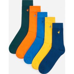 Skarpety 5 pack - Żółty. Żółte skarpetki męskie Reserved, bez wzorów. Za 24,99 zł.