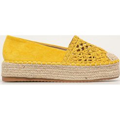 Answear - Espadryle Well Spring. Żółte espadryle damskie ANSWEAR, bez wzorów, z materiału, bez obcasa, na obcasie. Za 119,90 zł.