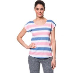 T-shirty damskie: Koszulka „Nena” w kolorze biało-jasnoróżowo-niebieskim