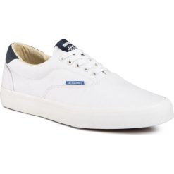 Tenisówki JACK&JONES - Jfwmork Canvas 12169267 Bright White. Białe półbuty męskie Jack&Jones, na co dzień, bez wzorów, z gumy, eleganckie, bez zapięcia. Za 189,00 zł.