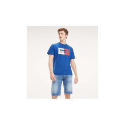 T-shirty z krótkim rękawem Tommy Jeans DM0DM05549 ESSENTIAL SPLIT. Niebieskie t-shirty męskie Tommy Jeans, s, bez wzorów, z jeansu, bez kołnierzyka, krótkie. Za 115,05 zł.