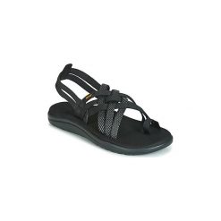 Sandały Teva VOYA STRAPPY. Czarne sandały damskie Teva, bez wzorów, bez obcasa, bez zapięcia. Za 179,10 zł.