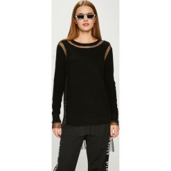 Diesel - Sweter. Czarne swetry damskie Diesel, s, bez wzorów, z bawełny, bez rękawów, długie, bez kaptura. W wyprzedaży za 539,90 zł.