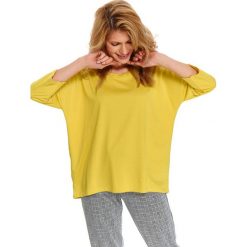Bluza nierozpinana damska gładka. Żółte bluzy damskie Top Secret, na wiosnę, bez wzorów, z jeansu, bez rękawów, bez kaptura, trekkingowe. W wyprzedaży za 69,99 zł.