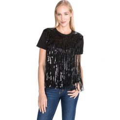 TWINSET Koszulka Czarny. Czarne koszulki damskie Twinset, s, z aplikacjami, z bawełny, bez kołnierzyka. Za 612,95 zł.