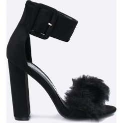 Public Desire - Sandały. Czarne sandały damskie na słupku marki Public Desire, z materiału. W wyprzedaży za 119,90 zł.