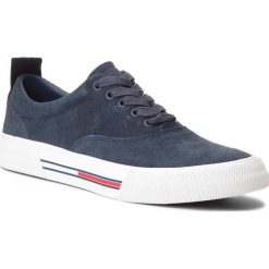 Tenisówki TOMMY JEANS - Oxford City Sneaker EM0EM00149 Ink 006. Niebieskie półbuty męskie Tommy Jeans, bez wzorów, z jeansu, bez zapięcia. W wyprzedaży za 259,00 zł.