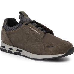 Sneakersy EMPORIO ARMANI - X4X241 XL690 L066 Ivy/Olive/Ivy/Blk/Gr. Zielone sneakersy męskie Emporio Armani, bez zapięcia. Za 819,00 zł.