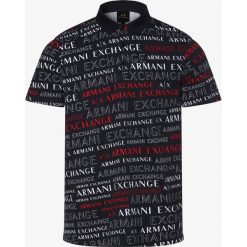 Armani Exchange - Męska koszulka polo, niebieski. Niebieskie koszulki męskie Armani Exchange, m, z nadrukiem, bez rękawów. Za 299,95 zł.