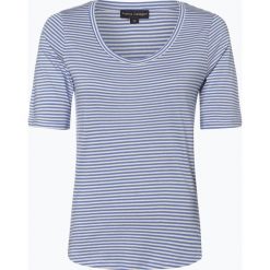 Franco Callegari - T-shirt damski, niebieski. Niebieskie t-shirty damskie Franco Callegari, w paski, z bawełny, bez kołnierzyka. Za 59,95 zł.