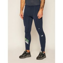 Legginsy New Balance London Edition Printed Impact Run MP01248. Niebieskie spodnie męskie New Balance, xl, bez wzorów, sportowe. Za 339,00 zł.