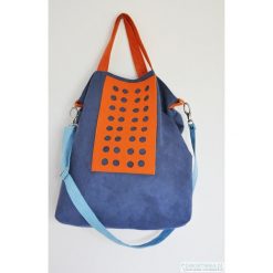 Torba hobo XXL - kobalt, pomarańcz, błękit. Niebieskie torebki klasyczne damskie marki Pakamera, bez wzorów, z syntetyku, na ramię, bez dodatków. Za 139,00 zł.
