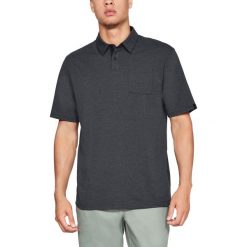 Under Armour Polo Koszulka Czarny. Czarne podkoszulki męskie Under Armour, xl, bez wzorów, z elastanu, polo, bez rękawów. Za 206,95 zł.