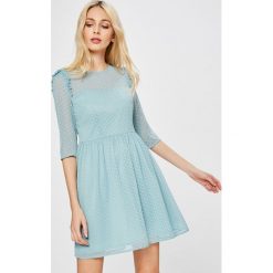 Answear - Sukienka Wild Nature. Szare sukienki balowe marki ANSWEAR, l, z poliesteru, z okrągłym kołnierzem, mini, rozkloszowane. W wyprzedaży za 99,90 zł.