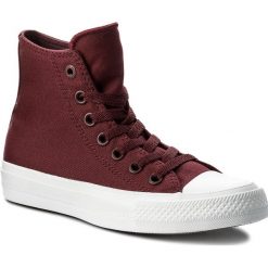 Trampki CONVERSE - Ct II Hi 150144C Deep Bordeau. Czerwone półbuty damskie Converse, bez wzorów, z gumy, bez obcasa, na płaskiej podeszwie, bez zapięcia. W wyprzedaży za 199,00 zł.