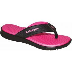 Loap Japonki Damskie Soma Black/Magenta 36. Różowe klapki damskie Loap, bez wzorów, bez obcasa. Za 59,00 zł.