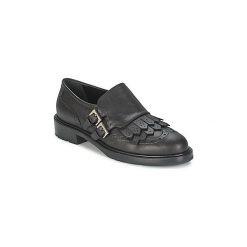 Derby Etro 3096. Czarne półbuty damskie marki Etro, bez wzorów, bez obcasa, bez zapięcia. Za 2295,20 zł.