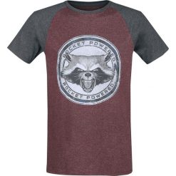 Guardians Of The Galaxy Rocket Powered T-Shirt burgund melanż/ciemnoszary melanż. Szare t-shirty męskie marki Guardians Of The Galaxy, l, z nadrukiem, z okrągłym kołnierzem. Za 79,90 zł.