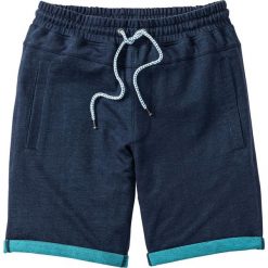 Bermudy dresowe bonprix ciemnoniebieski. Niebieskie spodenki i szorty męskie bonprix, xxl, bez wzorów, z dresówki. Za 74,99 zł.