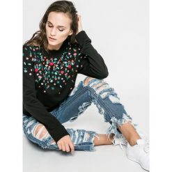Missguided - Bluza. Czarne bluzy damskie marki Missguided, s, z bawełny, bez kaptura. W wyprzedaży za 89,90 zł.