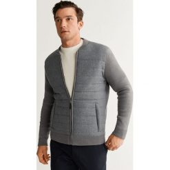 Mango Man - Kardigan Cready. Szare swetry męskie Mango Man, s, bez wzorów, z poliesteru. W wyprzedaży za 229,90 zł.