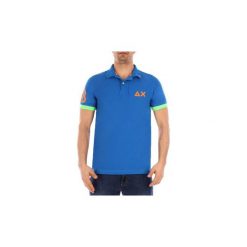 Koszulki polo z krótkim rękawem Sun68 A19118. Niebieskie koszulki męskie SUN68, xl, bez wzorów, z krótkim rękawem. Za 371,52 zł.