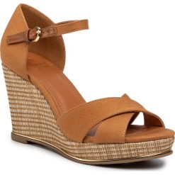 Espadryle JENNY FAIRY - LS5242-01 Camel. Pomarańczowe espadryle damskie Jenny Fairy, bez wzorów, ze skóry ekologicznej, bez obcasa, na obcasie. Za 99,99 zł.