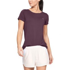 Under Armour HeatGear® Koszulka Fioletowy. Fioletowe koszulki damskie Under Armour, s, bez wzorów, z elastanu, bez kołnierzyka, z krótkim rękawem. Za 137,95 zł.