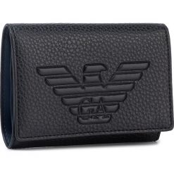 Duży Portfel Damski EMPORIO ARMANI - Y3H180 YGF8B 80001 Black. Czarne portfele damskie Emporio Armani, bez wzorów, ze skóry ekologicznej. Za 479,00 zł.