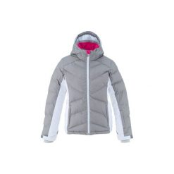 Kurtka JKT SKI-P 500 WARM. Szare kurtki dziewczęce przeciwdeszczowe WED'ZE. Za 199,99 zł.