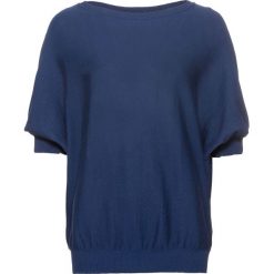 Sweter bonprix głęboki niebieski morski. Niebieskie swetry damskie bonprix, bez wzorów, bez rękawów, bez kaptura. Za 69,99 zł.