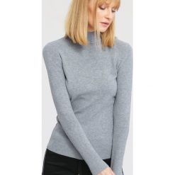 Szary Golf Ocean Floor. Szare bluzki damskie marki other, xl, bez wzorów, prążkowane, z golfem, z długim rękawem. Za 59,99 zł.