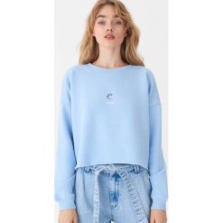 Bluza z nadrukiem - Niebieski. Niebieskie bluzy damskie House, s, z nadrukiem, bez rękawów, bez kaptura. Za 79,99 zł.