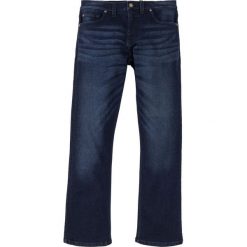 Dżinsy ze stretchem Regular Fit Bootcut bonprix ciemnoniebieski "used". Szare jeansy męskie regular marki bonprix, l, melanż, z dzianiny. Za 109,99 zł.