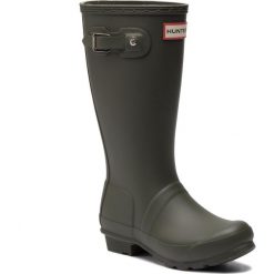 Kalosze HUNTER - Orginal Kids JFT6000RMA Dark Olive. Zielone kalosze dziewczęce marki Hunter. W wyprzedaży za 189,00 zł.