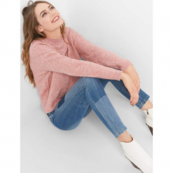 Sweter z wiązaniem z tyłu. Różowe bez kategorii Orsay, s, z elastanu, z golfem. Za 99,99 zł.