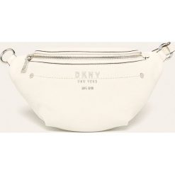 Dkny - Nerka skórzana. Czarne nerki damskie DKNY, w paski, ze skóry, duże, bez dodatków. Za 989,90 zł.