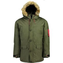 Kurtka zimowa "Antidote" w kolorze khaki. Brązowe kurtki męskie Canadian Peak, na zimę, s, bez wzorów, bez kaptura. W wyprzedaży za 259,95 zł.