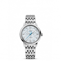 ZEGAREK OMEGA DE VILLE 424.10.33.20.55.004. Niebieskie zegarki damskie marki OMEGA, szklane. Za 18100,00 zł.