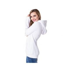 BLUZA KAPTUREM - FLASH WHITE. Białe bluzy z kapturem damskie marki Heroesque, l, z aplikacjami, z bawełny, długie. Za 215,00 zł.